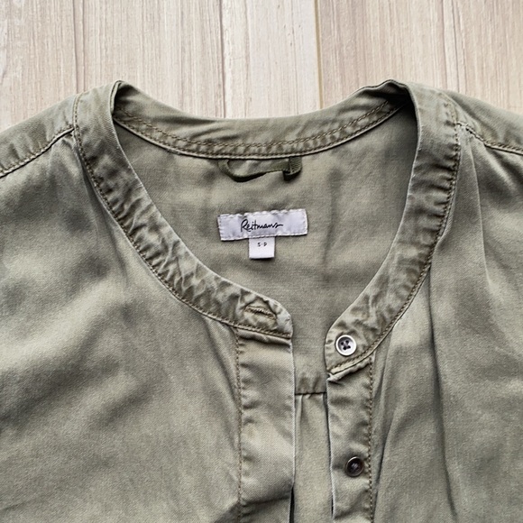 Green tie sleeve top/blouse - Picture 2 of 3